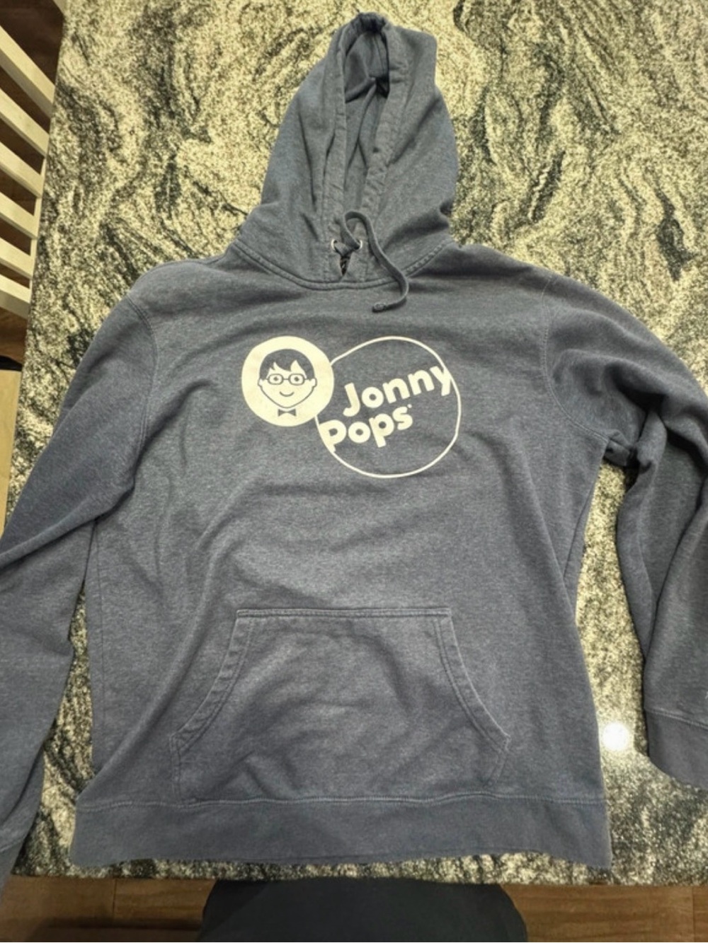 Grey Hooded Pullover Sweatshirt